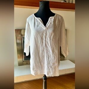 Terzo Millennio White Linen Top